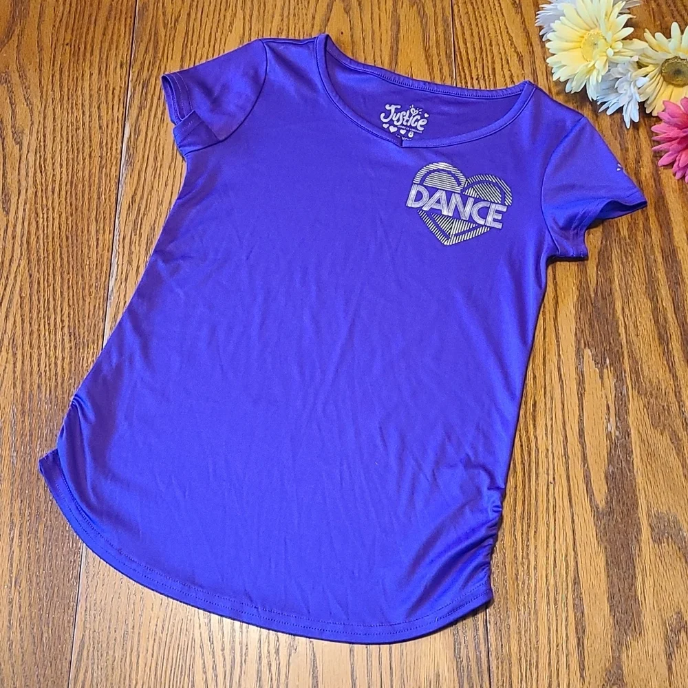 Justice Purple Dance Top - Girl's 8